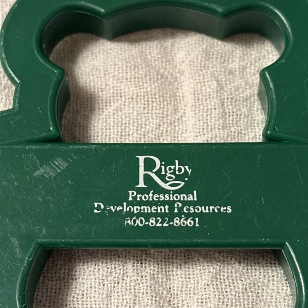 Green Advertising Teddy Bear Cookie Cutter 4 inches Rigby Professional Dev